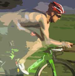 Tim DeBoom riding a Felt Triathlon Bike
