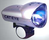 Halogen bulb in bicycle safety lamp