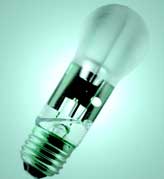 LED bulb in bicycle safety lamp