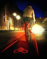 Lasere Light-Lane for bicycle safety 