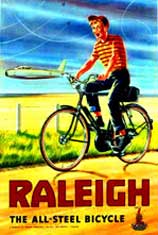 Raleigh All Steel Vintage Bicycle Poster