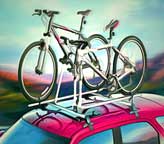 Roof-mounted car bike-rack Roof-mounted car bike-rack