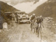 Riders Make the Ascente du Col de Tourmalet in the Pyrenees