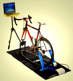 stationary bike rack