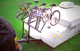 a frame tent trailer rv bike racks