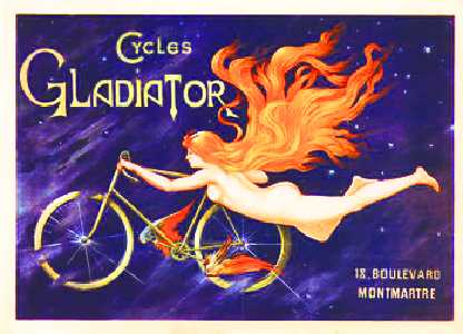 cycles our gladiator vintage bicycle poster