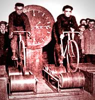 early days bicycle roller training