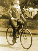 john boyd dunlop riding bicycle