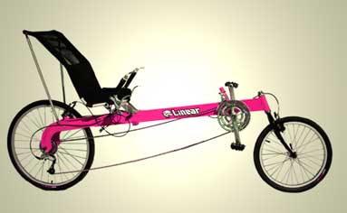 linear recumbent bike