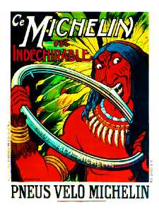 Michelin Indian Vintage Bicycle Poster
