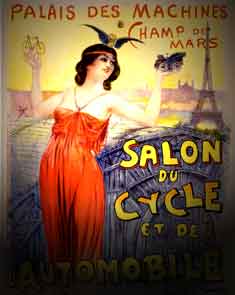 salon du cycle et de automobile bicycle poster
