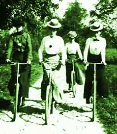 suffragettes on bicycles