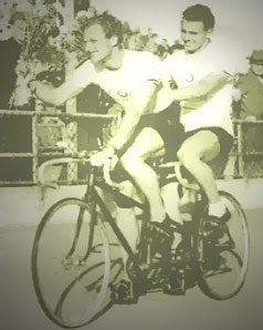 tandem bicycle olympic winners russell mockridge lionel cox