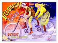 velodrome de rennes tandem bicycle poster