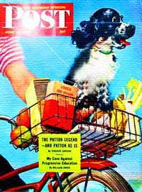 vintage poster-post-1945 bicycle dog carrier